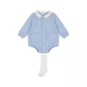 [롯데백화점]아가방 노디꽈배기바디수트(양먈)(BLUE)01T527505