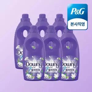 다우니 탈취파워 화이트티와 릴리 초고농축 섬유유연제 본품 1L 6개