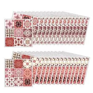 현관문스티커 c26 디자인스티커 모던TILE30PCS유러피언레드 GS-30706