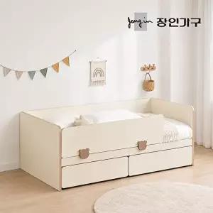[장인가구](무료) 로빈 어린이 데이베드 서랍형 수납침대 프레임SS+가드+낮은본넬