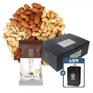 [산과들에] 하루견과 순수다움 (50봉) 선물세트 + 쇼핑백, 1개 / 추석 명절 선물세트