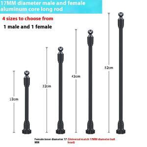 (BF06)1Pcs 360도 회전 암 유연한 어댑터 자동차 통풍구 대시보드용 전화 홀더 17mm 볼 마운트 확장