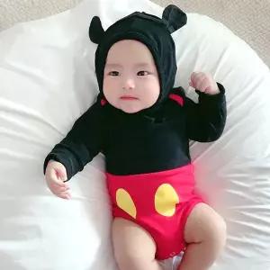 믹보이 긴팔 보넷 슈트 / 아기옷 신생아옷 바디슈트 바디수트