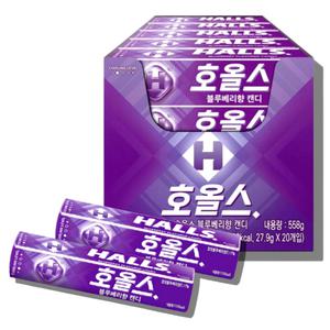 호올스 스틱 블루베리 27.9g 20개 상쾌한 목캔디