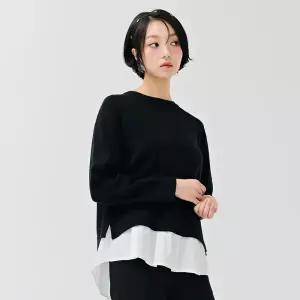 [체이스컬트][본사][2color] W 레이어드 스웨터