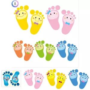 h01 질서안전지킴이 5색 발바닥스티커 /야광스티커/미끄럼방지스티커/발바닥스티커/축광스티커/안전스티커