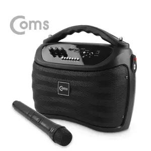 [KY201] Coms 블루투스 앰프 스피커 & 무선 마이크 (30W USB/MicroSD 재생, AUX BGM 지원)