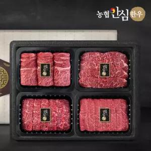 [농협안심한우] 1등급 한우 추석 명절 선물세트 1.2kg (꽃등심/채끝/특수부위/실속구이)