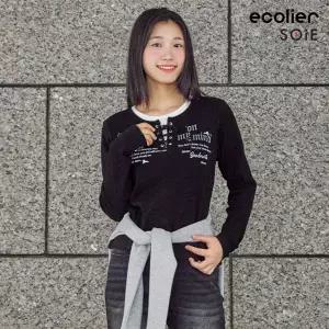 [에꼴리에] 여자 가을이월 밴딩 와이드 스트링 바지(25C0252)