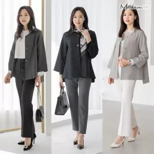 엄마옷 마담4060 (3color) 노카라플레어자켓 데일리 여성 ∼110size -YHJK2401001-
