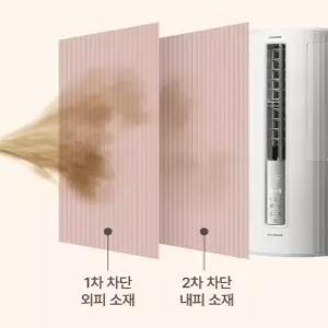 창문형 에어컨커버 줄누빔/윈도우핏 파세코 덮개