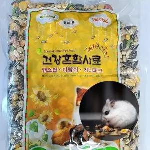 먹이 반려동물 건강혼합사료 600g 햄스터 다람쥐 기니피크