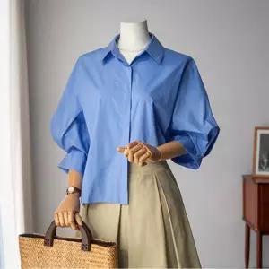 Eden 7부 벌룬 블라우스 셔츠EDY23