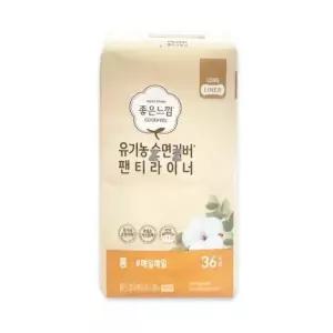 [핫트랙스]좋은느낌 팬티라이너 순면패드 36개 데일리 라이너 롱 팬티라이너 생리대(WFLQKZL)