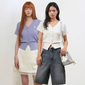 WOMAN 에어리 브이넥 케이블 가디건 [5COL] / WBD2L43545