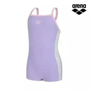 [아레나수영복] 플라워라인 아동 1.5부 반신 싱글 스트랩백 A6BG1GL02PPL
