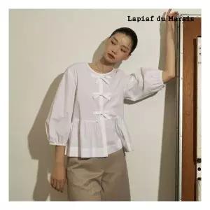 라삐아프 25FW 리본 퍼프 슬리브 블라우스 1종 1117650