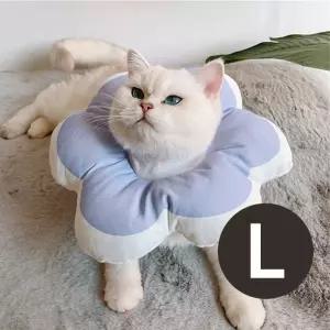 강아지 고양이 넥카라 꽃모양 쿠션 L