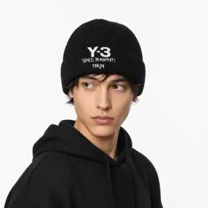 와이쓰리 FW25 공용 청키 니트 비니 JX8308 BLACK