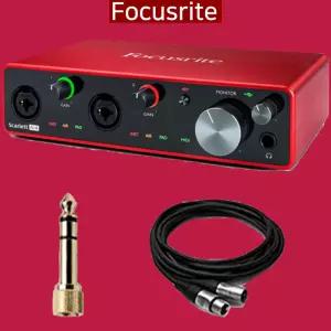 Focusrite Scarlett 4i4 3rd Gen 국내정품 포커스라이트 스칼렛 4i4 3세대(XLR암수케이블+총알짹포함)