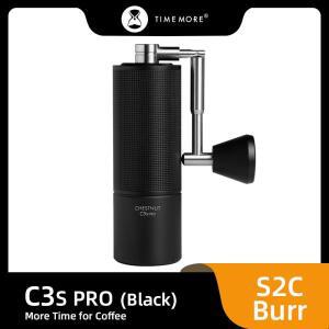 TIMEMORE 스토어 체스트넛 C3S 프로 수동 커피 연마기 용량 25g 조절 가능 스틸 코어 버 청소 브러시 보내