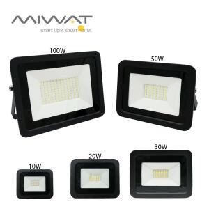 110V/220V LED 홍수 빛 100W 50W 30W 20W 야외 방수 반사판 스포트라이트 가로등 벽 램프 정원 조명