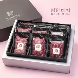 농협유통 횡성한우 1등급 프리미엄세트 2호 2.4kg / 등심800g,불고기800g,국거리800g
