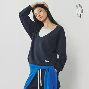 [2종] 머티리얼랩 26FW 소프트 딥브이넥 스 셔츠+레이스 뷔스티에