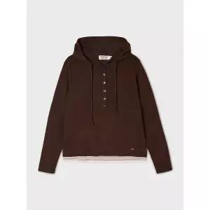 [후아유](마산점)Layered Henley Neck Hoodie Pullover WHKAG4841F