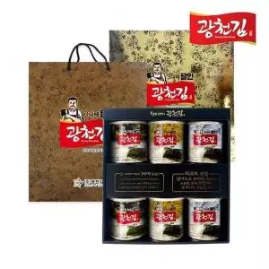 [셀러허브]달인 광천김 선물세트 6호 (재래김캔 30g*2+파래김캔 30g*2+돌김캔 30g*2) (S50760828)