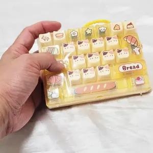 SA 옐로우 브레드 26구 투명 키보드 키캡키링 클리커 손장난감 뽑기방 백참