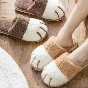미노이 고양이 발 털 실내화 층간 소음방지 사무실