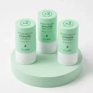 [4회연속] 김정문알로에 큐어 쿨링 선스틱 2입(23g + 23g) [얼음자차]