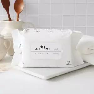 [시치미 쓱] 아기물티슈 50gsm 화이트 캡형 100매 x 10팩