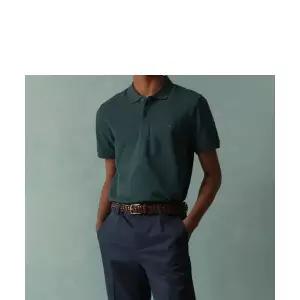 BROOKS BROTHERS 로고 코튼 피케 폴로셔츠 (다크그린) (BBNTMOG201)