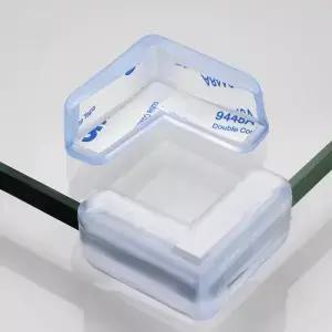 4pcs 충돌 방지 테이블 코너 보호 패드 커피 유리 가구 투명 실리콘 커버