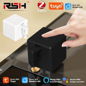Zigbee 스마트 핑거봇 플러스 스위치 버튼 푸셔 터치 암 Tuya 라이프 제어 Alexa Google Alice와 함께 작