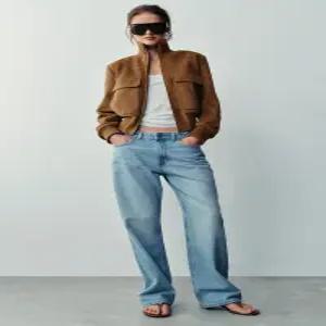ZARA 페이크 스웨이드 봄버 재킷 - 샌드 3046/256/704