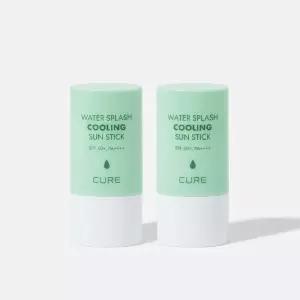 [4회연속] 김정문알로에 큐어 쿨링 선스틱 2입(23g + 23g) [얼음자차]