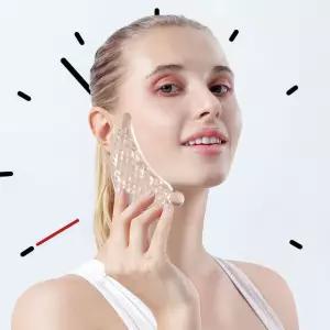 3Bead 크리스탈 괄사얼굴리프팅 괄사도구 페이스맛사지 지압 셀프 괄사마 림프순환 미용 괄사기 마기