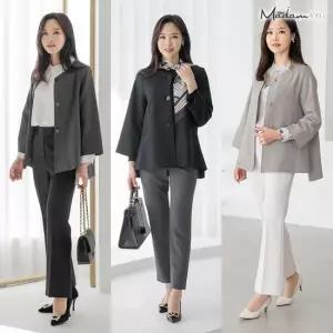 엄마옷 마담4060 (~110size)(3color) 데일리 여성 노카라플레어자켓 -RHJK2401001-