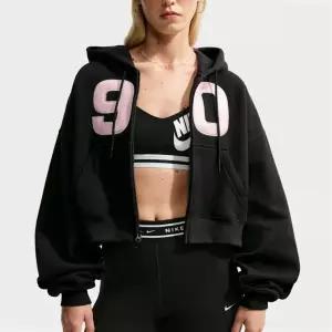 WOMEN 오버사이즈 크롭 풀집 스웨트셔츠 BE3 IV5748 010