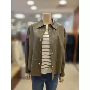 BCBG [올앤선드리] 레더 칼라 자켓 A5F8F110