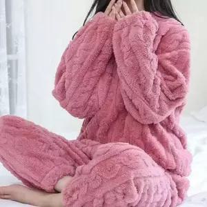 LM-0173 꽈배기 세트 극세사 수면잠옷