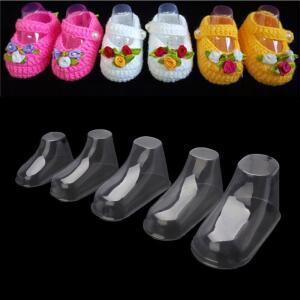 10Pcs 아기 신발 들것 양말 디스플레이 스탠드 투명 PVC 어린이 부츠 쇼케이스 지원 8-11cm 높은 Quanlity