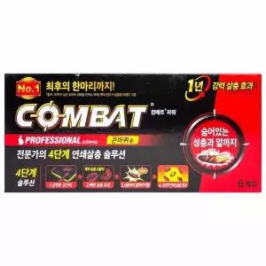 살충제 프로페셔널 살충 파워 컴배트 6개입 큰바퀴용 큰바퀴벌레 연쇄