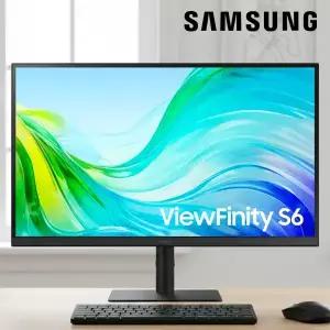 삼성전자 27인치 컴퓨터 모니터 QHD IPS S27F610E 피벗 세로모니터 멀티스탠드