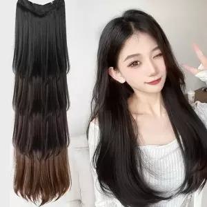 [옷자락]스트레이트 U자형 헤어피스 반가발