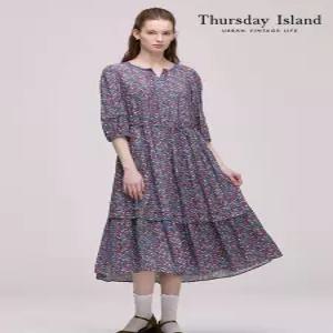 써스데이아일랜드Thursday Island 레이스 배색 플라워 패턴 피스T242MOP143W2692530