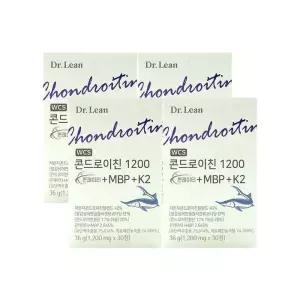 닥터린 콘드로이친 1200 콘레이티 + MBP + K2 1200mg x 30정 x4박스